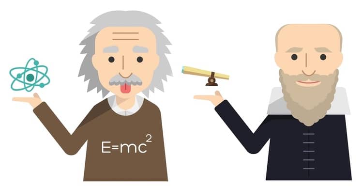 Icoane Albert Einstein si Galileo